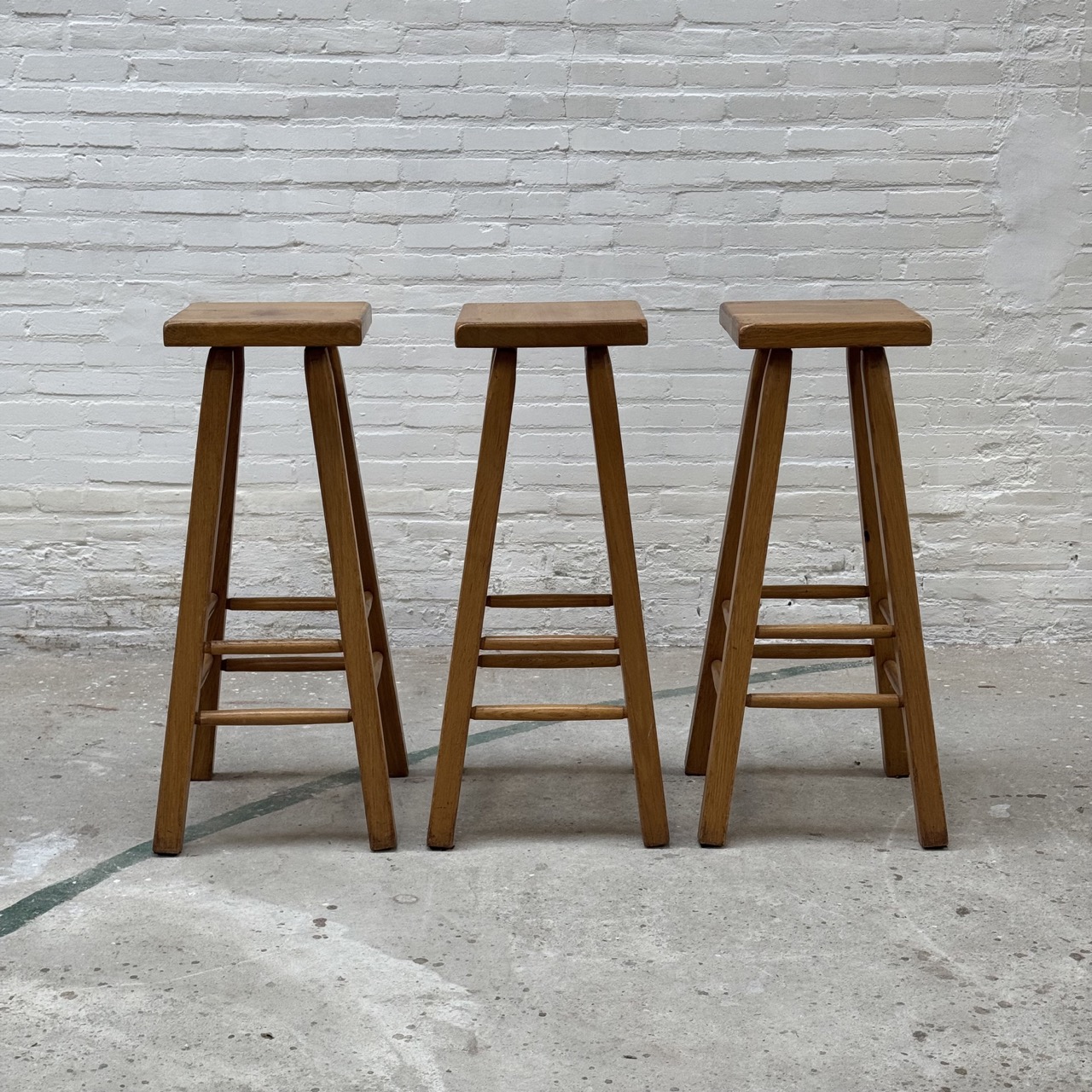 Vintage Barstools Oak