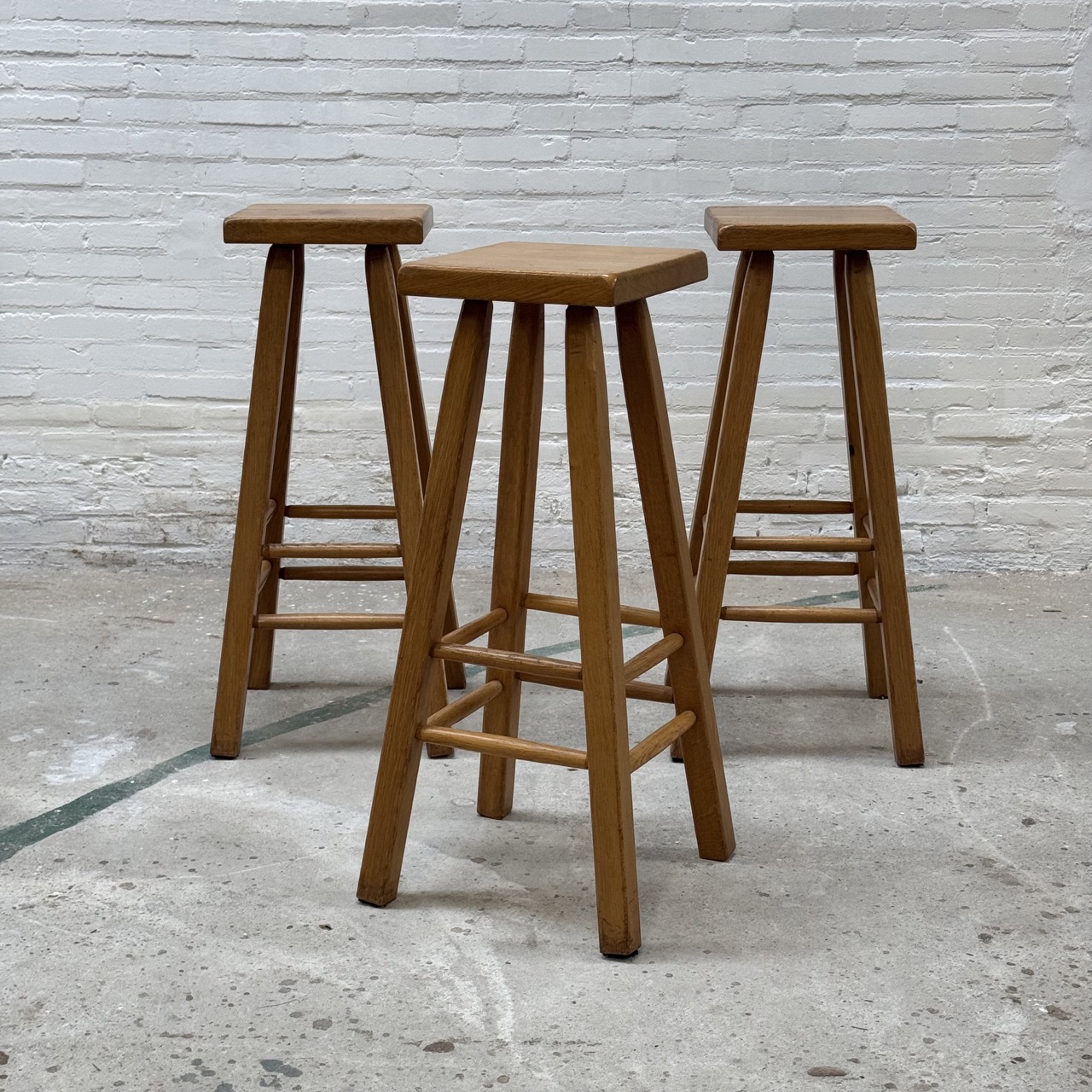 Vintage Barstools Oak