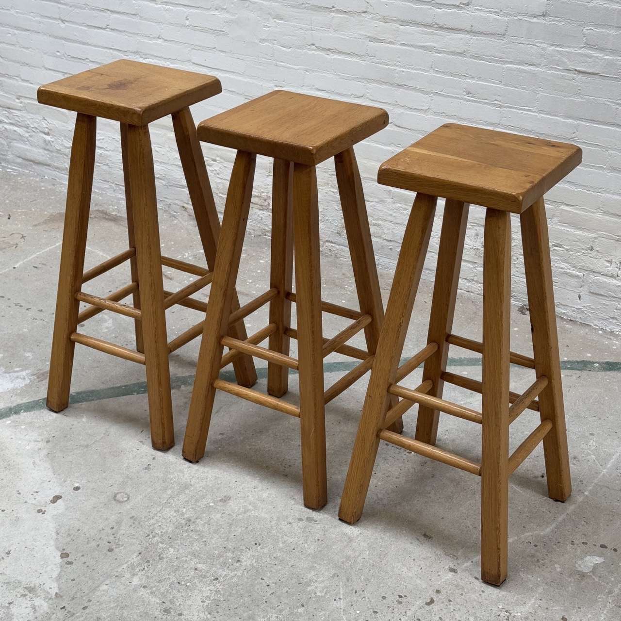 Vintage Barstools Oak